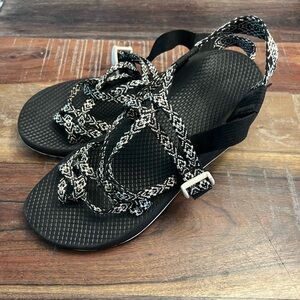 Black and White Strappy Chacos